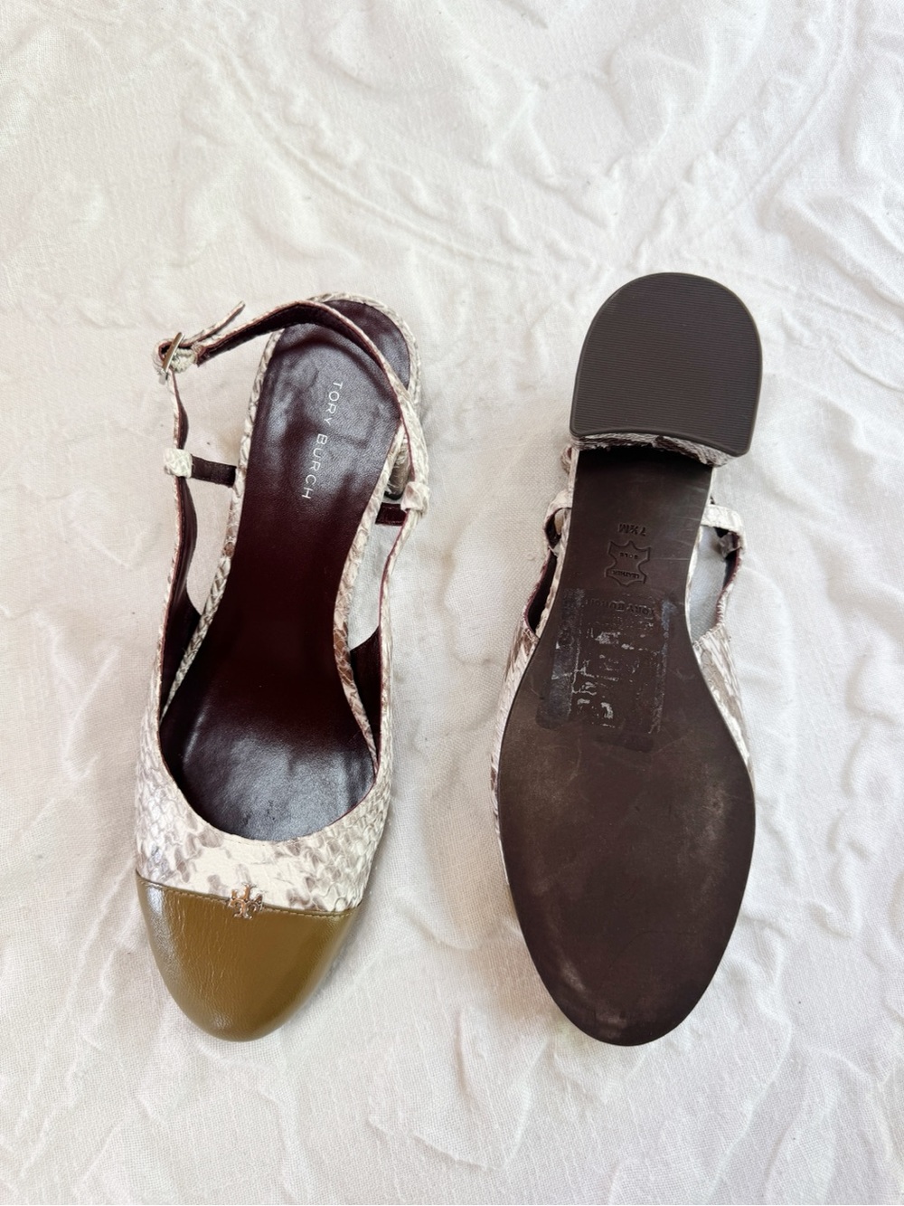 Tory Burch Cap Toe Slingback Sandal Size 7.5 - Picture 9 of 9